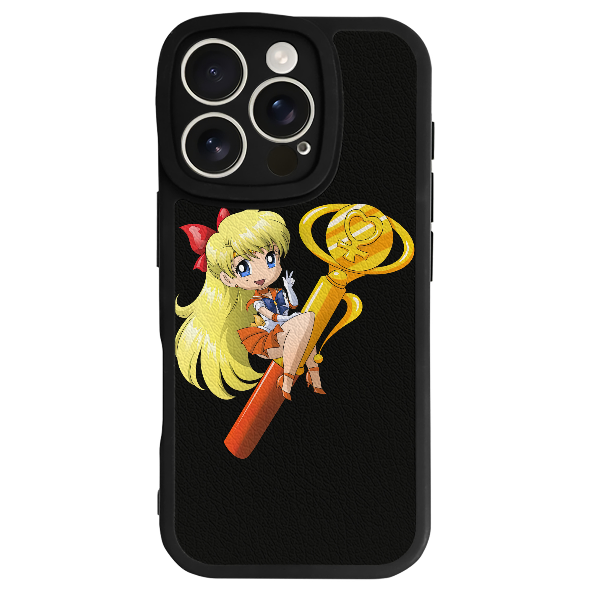 （画像用） 美少女戦士セーラームーン 愛野 美奈子 あいの みなこ Sailor Moon Aino Minako 【iPhone 16シリーズ対応】シリコンスマホケース（レザー調） 材質：シリコン